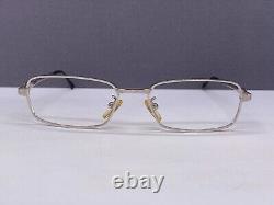 Montures de lunettes Versace pour femme en argent rectangulaires avec contour complet G91 Italie des années 90