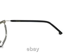 Montures de lunettes de prescription Fiction SVBK Argent Noir Carré Cerclage Complet 51-20-140