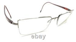 Montures de lunettes demi-cerclées Silhouette 7549 60 6055 rouge argent 55-17 140 Autriche