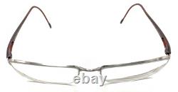 Montures de lunettes demi-cerclées Silhouette 7549 60 6055 rouge argent 55-17 140 Autriche