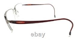 Montures de lunettes demi-cerclées Silhouette 7549 60 6055 rouge argent 55-17 140 Autriche