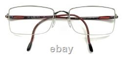 Montures de lunettes demi-cerclées Silhouette 7549 60 6055 rouge argent 55-17 140 Autriche