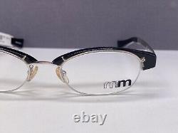 Montures de lunettes pour femme Alain Mikli Noir Argent Ovales Demi Cerclées M0203