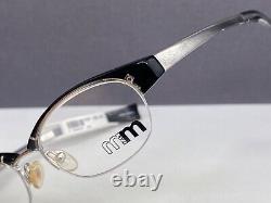 Montures de lunettes pour femme Alain Mikli Noir Argent Ovales Demi Cerclées M0203