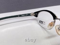 Montures de lunettes pour femme Alain Mikli Noir Argent Ovales Demi Cerclées M0203