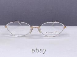 Montures de lunettes pour femme rondes ovales en argent et or à monture intégrale CD3577