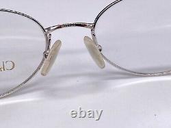 Montures de lunettes pour femme rondes ovales en argent et or à monture intégrale CD3577