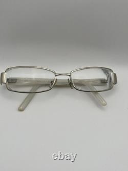 Montures de lunettes rectangulaires pour femmes Gucci en métal/plastique argenté à cerclage intégral, créateur