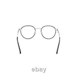 Montures de lunettes rondes en métal bleu et argent Moncler ML5135 016 51-21-145