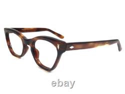 Montures de lunettes vintage en œil de chat, en écaille polie argentée, plein bord 44-20-130