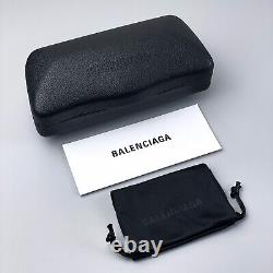 NOUVEAU Balenciaga BB0157S 004 Lunettes de soleil unisexes enveloppantes en argent gris argenté