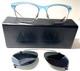 Nouveau Mad En Italie Turandot Co2 Bleu Argent Avec Miroir Gris Clip Sur Lunettes 51-17