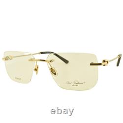 NOUVEAU ! PAUL VOSHERONT PV630 C1 57-17-145 Or Argent Rectangle Monture Complète Optique