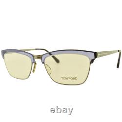 NOUVEAU TOM FORD TF5392 080 Argent Lilas Monture optique rectangulaire à bord complet Lunettes de vue