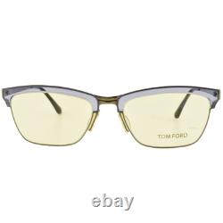 NOUVEAU TOM FORD TF5392 080 Argent Lilas Monture optique rectangulaire à bord complet Lunettes de vue