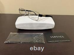 NOUVELLES Montures de lunettes pour hommes Versace Mod. 1129 1000 Noir Argent 52-17-135