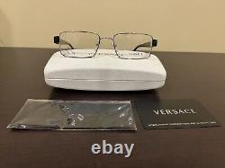 NOUVELLES Montures de lunettes pour hommes Versace Mod. 1129 1000 Noir Argent 52-17-135