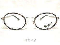 NOUVELLES montures de lunettes de vue ovales Persol PO2452V 518 pour femmes en argent/tortue gris 50/21