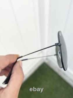 NWT Ray Ban Classique Grand Aviateur RB3026 3026 Noir Argent Miroir Étui Inclus