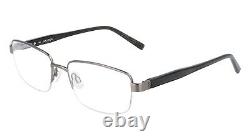 Nautica N7317 030 Monture de lunettes optiques à demi-cerclage en métal argenté 55-18-140 7317