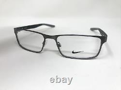 Nike Eyeglasses Cadre 8131 073 Argent Brossé Noir 55-17-140 Rim Complet Pb21