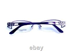 Nouveaux lunettes ovales en métal argenté violet Dana Buchman Madalena WI 50 18 133