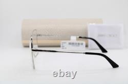 Nouvelles lunettes Jimmy Choo JC 2007 3002 argent noir métal canon authentiques 53-16