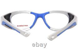 Nouvelles lunettes New Balance NBRX02-1 pour hommes avec monture ovale argent/bleu aqua de 51mm