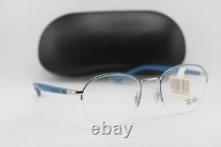 Nouvelles lunettes Ray-Ban RB 6487 3145 argent bleu gunmetal authentiques 52-20