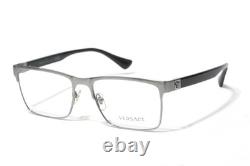 Nouvelles lunettes Versace Mod. 1285 1262 gris canon argenté/noir 56-17 E215