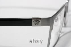 Nouvelles lunettes Versace Mod. 1285 1262 gris canon argenté/noir 56-17 E215