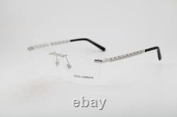 Nouvelles lunettes authentiques Dolce & Gabbana DG 1352 05 argent et noir 55-16