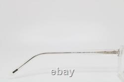Nouvelles lunettes authentiques Kliik Denmark 747 S313 en acétate transparent et argent, 46-19