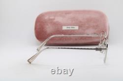 Nouvelles lunettes authentiques Miu Miu Vmu 50w 1bc-1o1 argentées transparentes 51-19