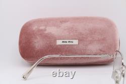 Nouvelles lunettes authentiques Miu Miu Vmu 50w 1bc-1o1 argentées transparentes 51-19