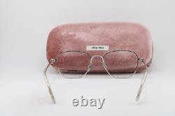 Nouvelles lunettes authentiques Miu Miu Vmu 50w 1bc-1o1 argentées transparentes 51-19