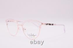 Nouvelles lunettes authentiques Nicole Miller Resort Deauville C01 argentées transparentes 52-18