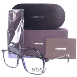 Nouvelles lunettes authentiques Tom Ford TF 5758-b 055 en Havane vert foncé-argent 54-16