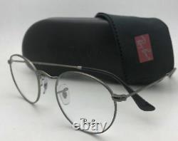 Nouvelles lunettes de lecture Ray-Ban RB 3447-V 2620 47-21 Gunmetal Round Frames Readers