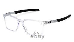 Nouvelles lunettes de vue OAKLEY OX8055-0354 54-17 échangeables, monture transparente et argentée.