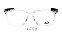 Nouvelles lunettes de vue OAKLEY OX8055-0354 54-17 échangeables, monture transparente et argentée.