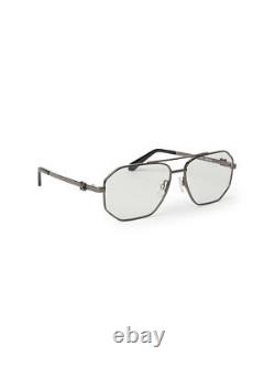 Nouvelles lunettes de vue Off-White Style 44 en gunmetal bleu et bloc lumineux gunmetal