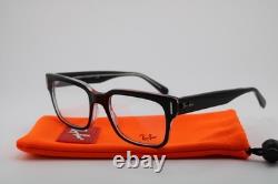 Nouvelles lunettes de vue Ray-Ban RB 5388 Jeffrey 2034 noir transparent argent authentiques 53-20