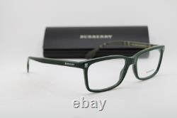 Nouvelles lunettes de vue authentiques Burberry B 2352 3987 vert argent 56-17