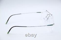 Nouvelles lunettes de vue authentiques New Silhouette 5500 Bg 6560 Argent Marron 55-18