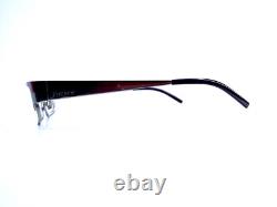 Nouvelles lunettes de vue rectangulaires à moitié cerclées en métal argenté et rouge DKNY DY5553 1081 50 15 135