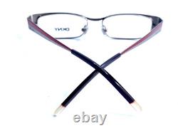 Nouvelles lunettes de vue rectangulaires à moitié cerclées en métal argenté et rouge DKNY DY5553 1081 50 15 135