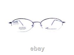 Nouvelles lunettes ovales en métal argenté demi-rim Safilo Italie 4088 2N2 49 18 135