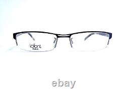 Nouvelles lunettes rectangulaires à demi-monture en argent mat Jean Lafont France 54 16 140