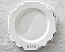 OCNS 50 assiettes Pa - plastique jetable épais pour fête de mariage